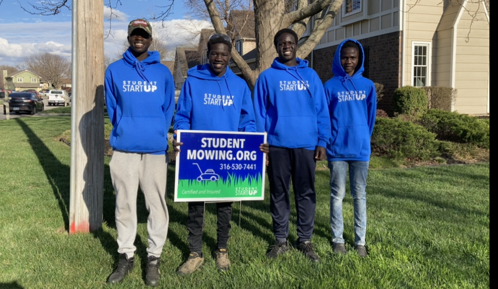 Student lawn mowing hot sale